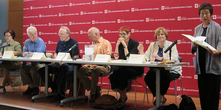 Panel of faculty at the School of Global and International Studies.